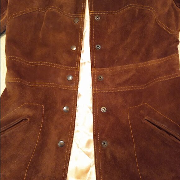 Vintage Suede Leather Women's Jacket - Picture 2 of 8